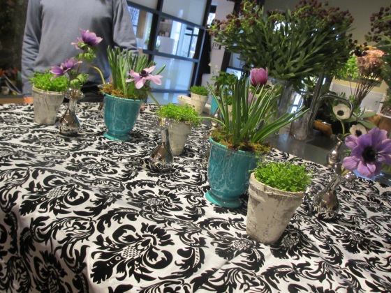 Shane Connolly, Anna Stouffer, Urban Petals, FlowerSchool NY, Greenville florist, royal wedding florist, florist for Prince William and Kate, table scapes, spring flowers for table settings